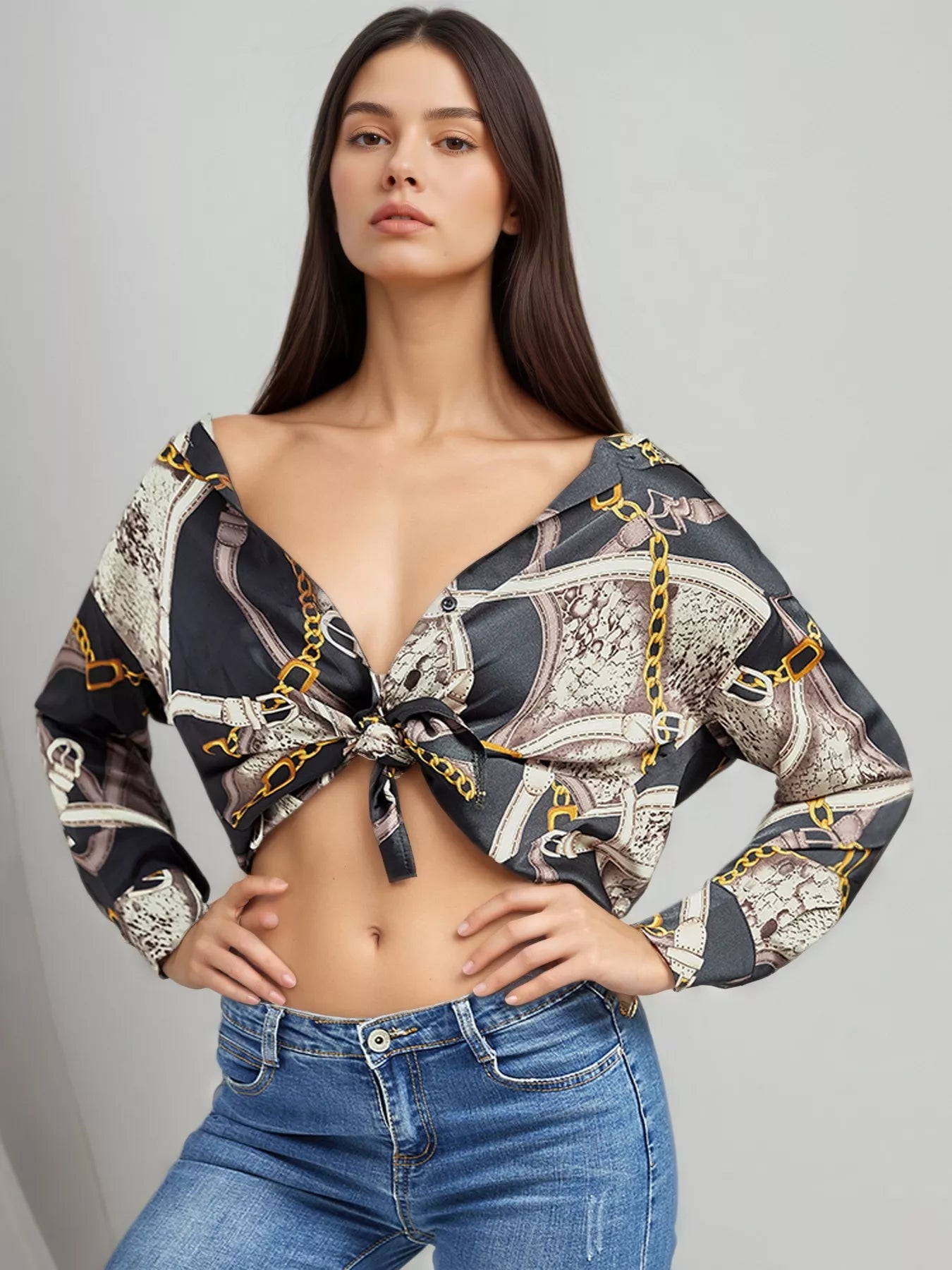 Printed Long Sleeve Shirt