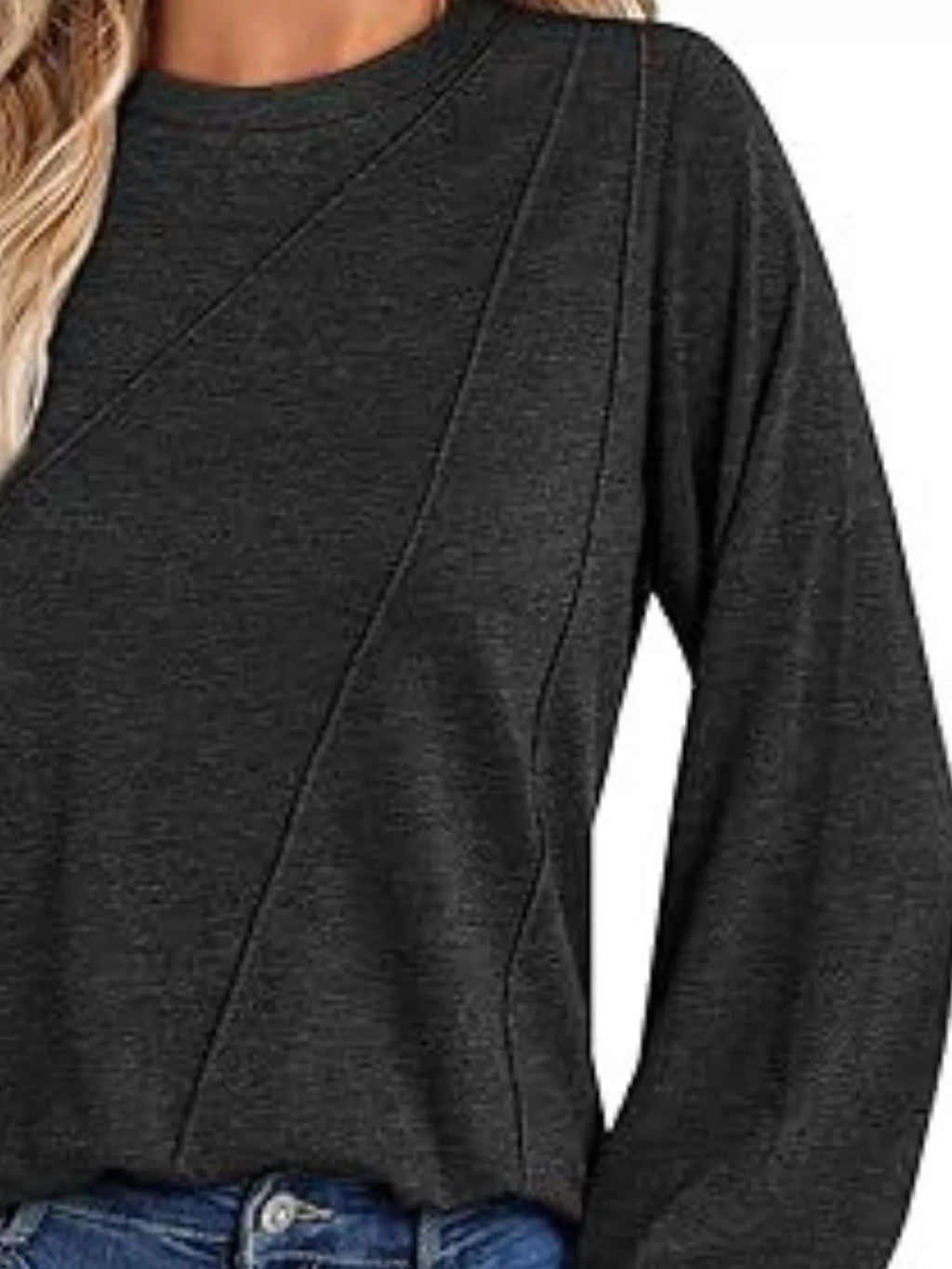 Round Neck Long Sleeve Top
