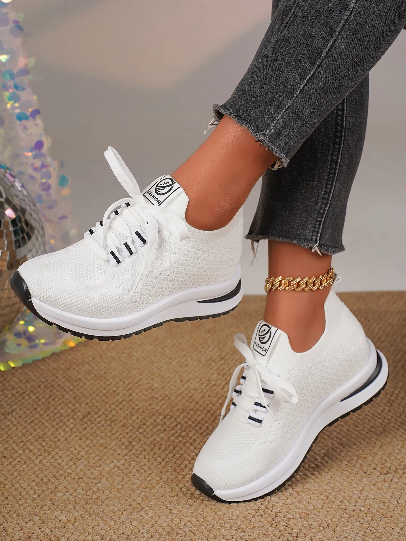 Lace Up Platform Athletic