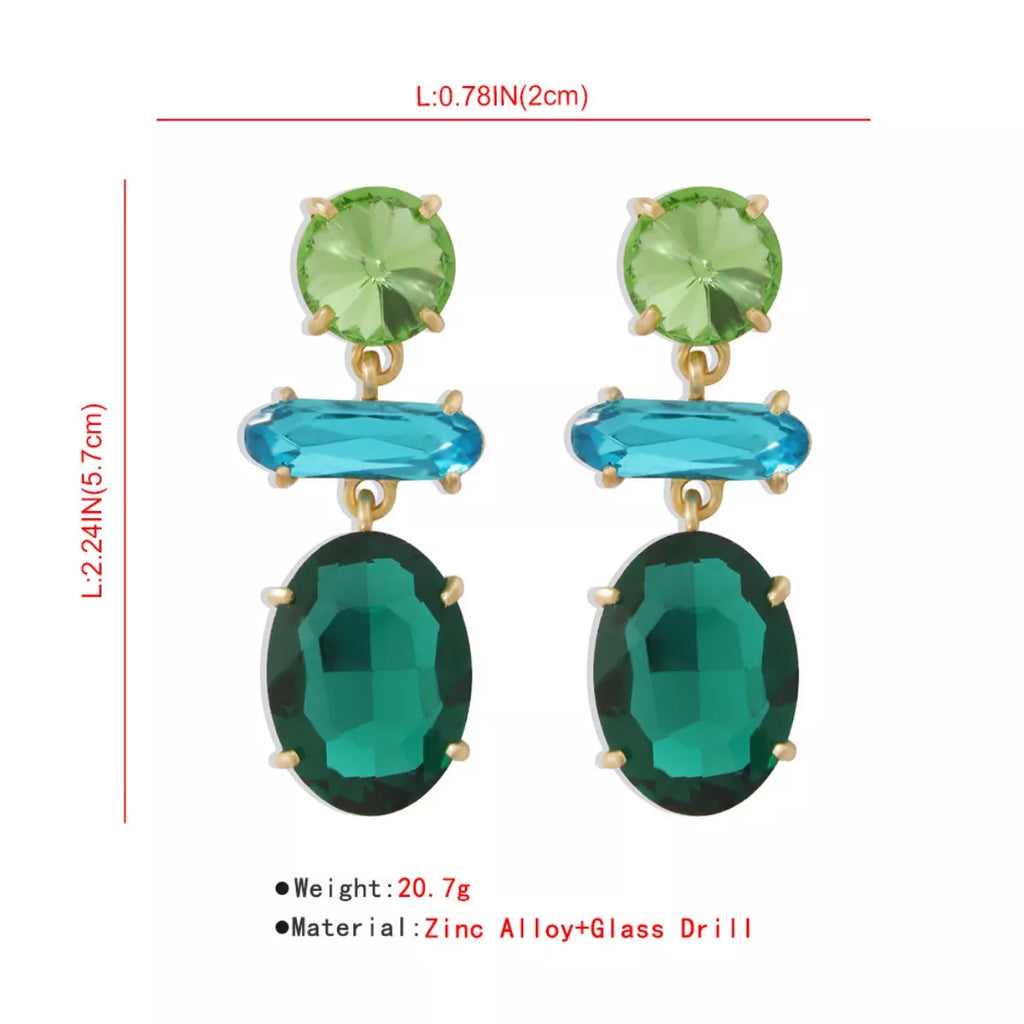 Alloy Geometric Dangle Earrings