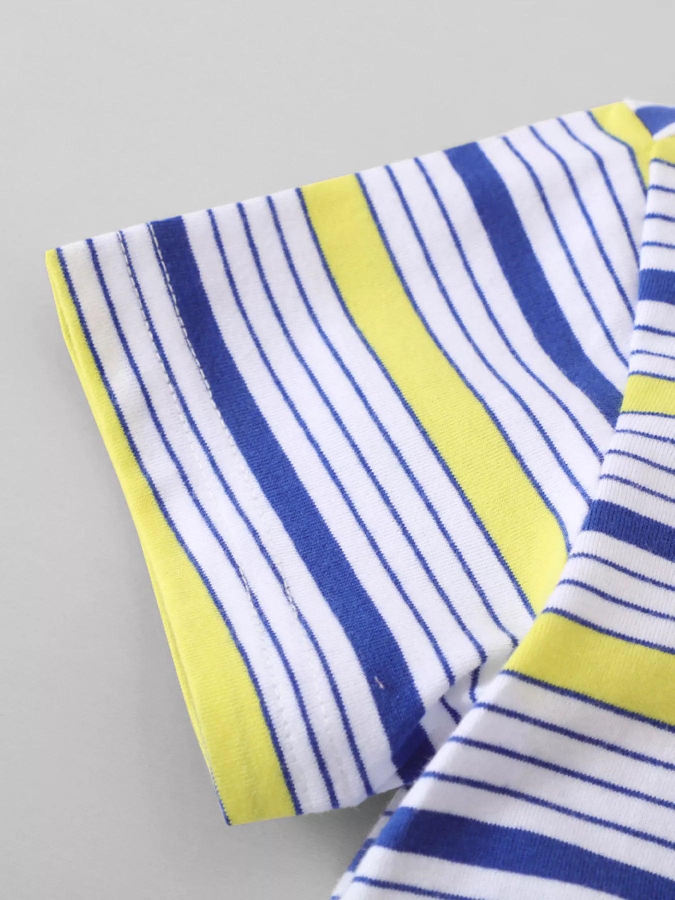Children's Striped Polo Shirt & Printed Shorts Set