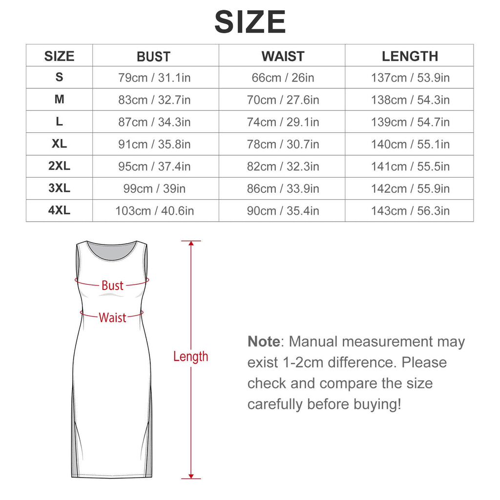 Baha Ranch Vintage Cowgirl Collage Sleeveless Bodycon Side Slit Long Dress
