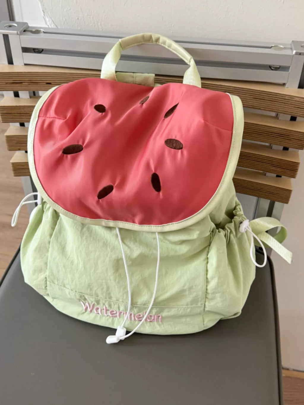 Watermelon Slice Drawstring Backpack Bag