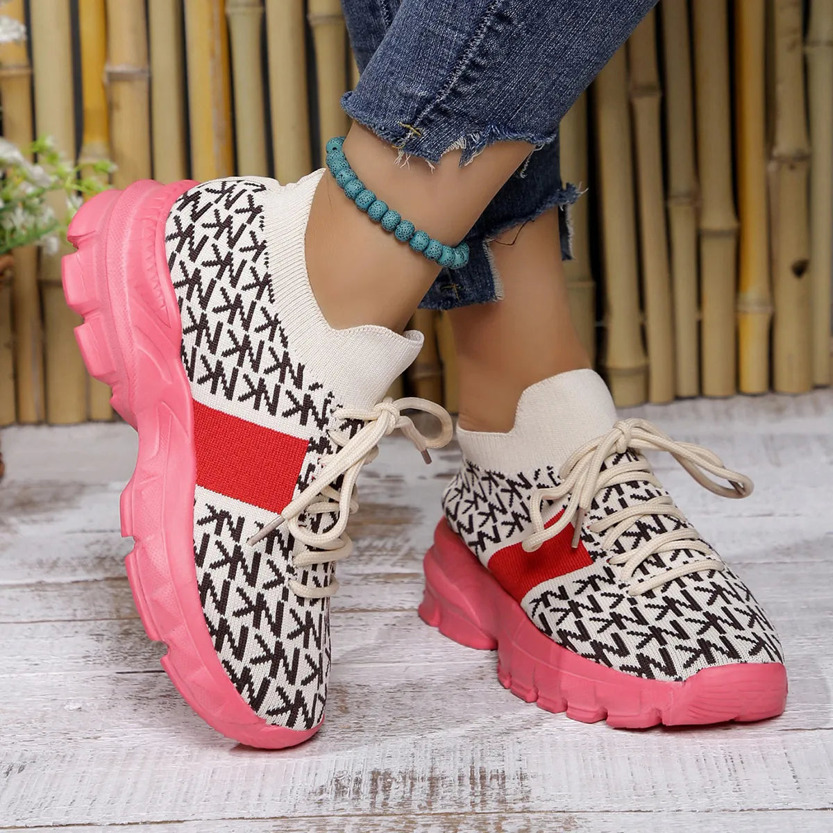 Lace Up Platform Sneakers