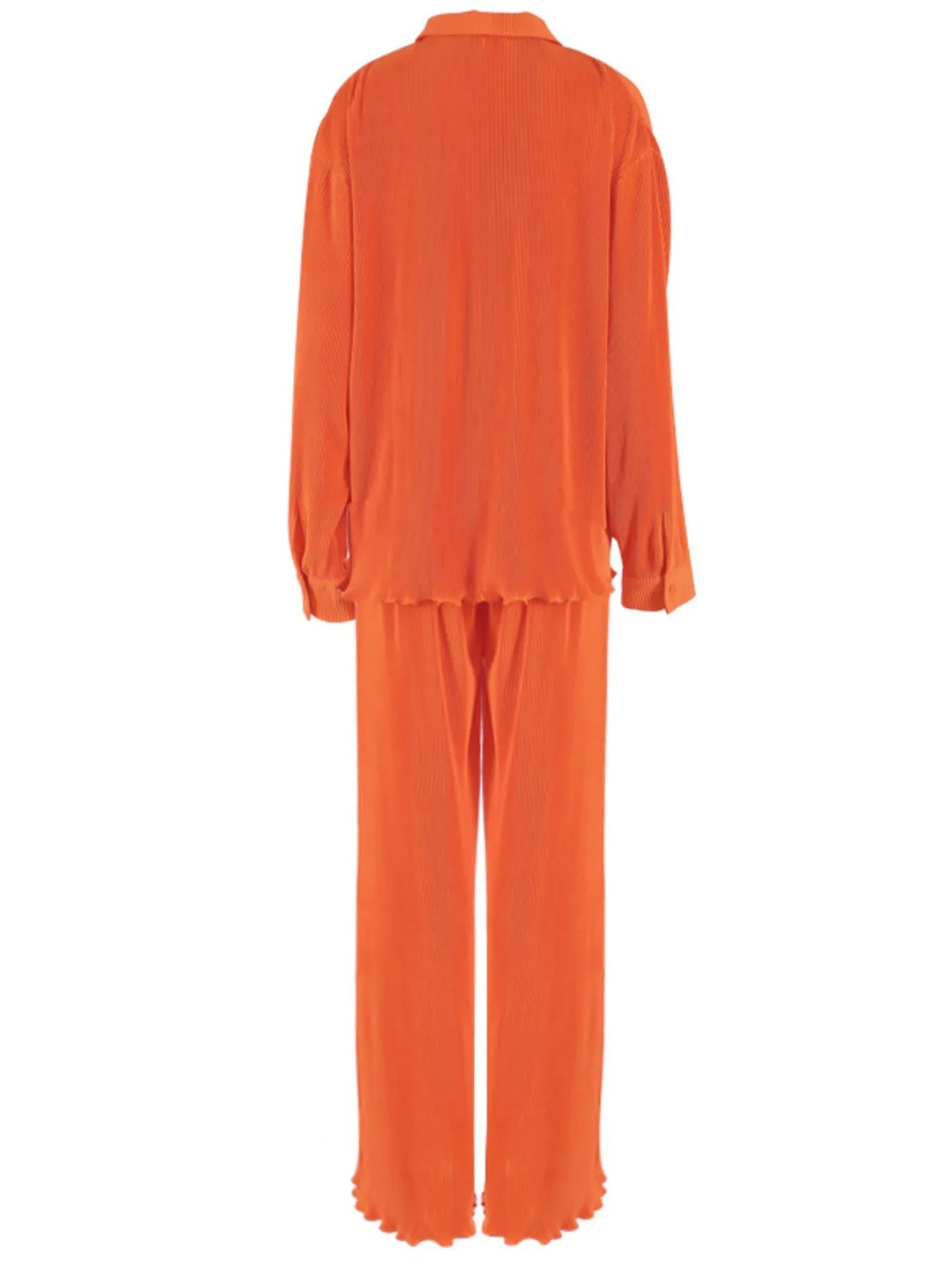 Button Up Long Sleeve Top and Pants Set