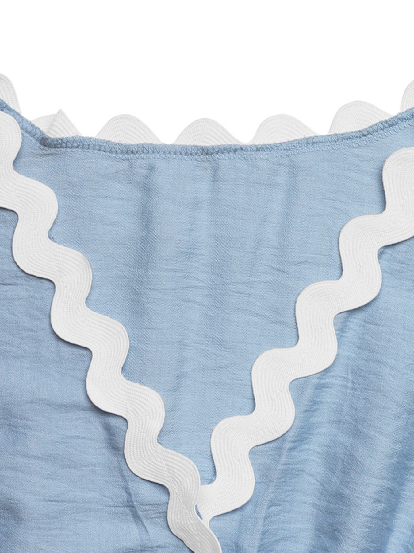 Scalloped Trim Wrap Romper