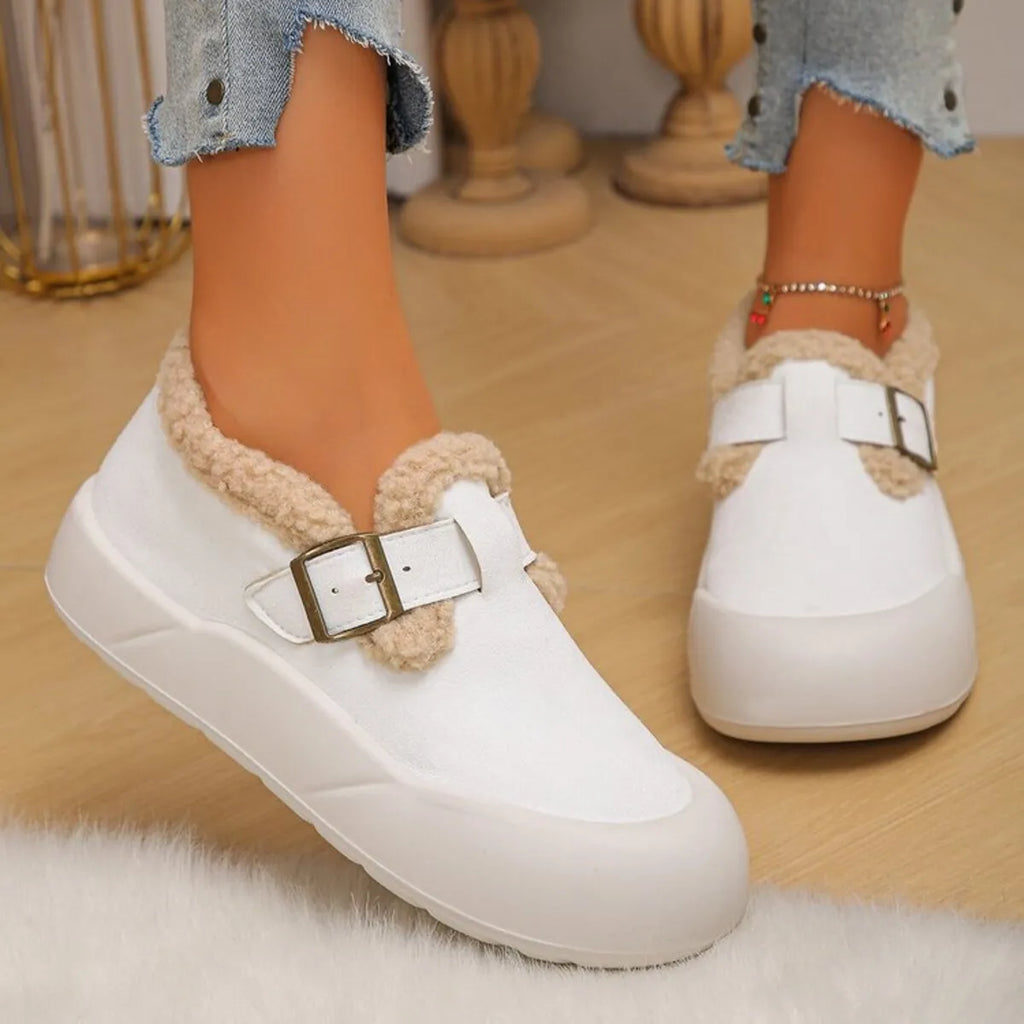 Round Toe Platform Slip-Ons