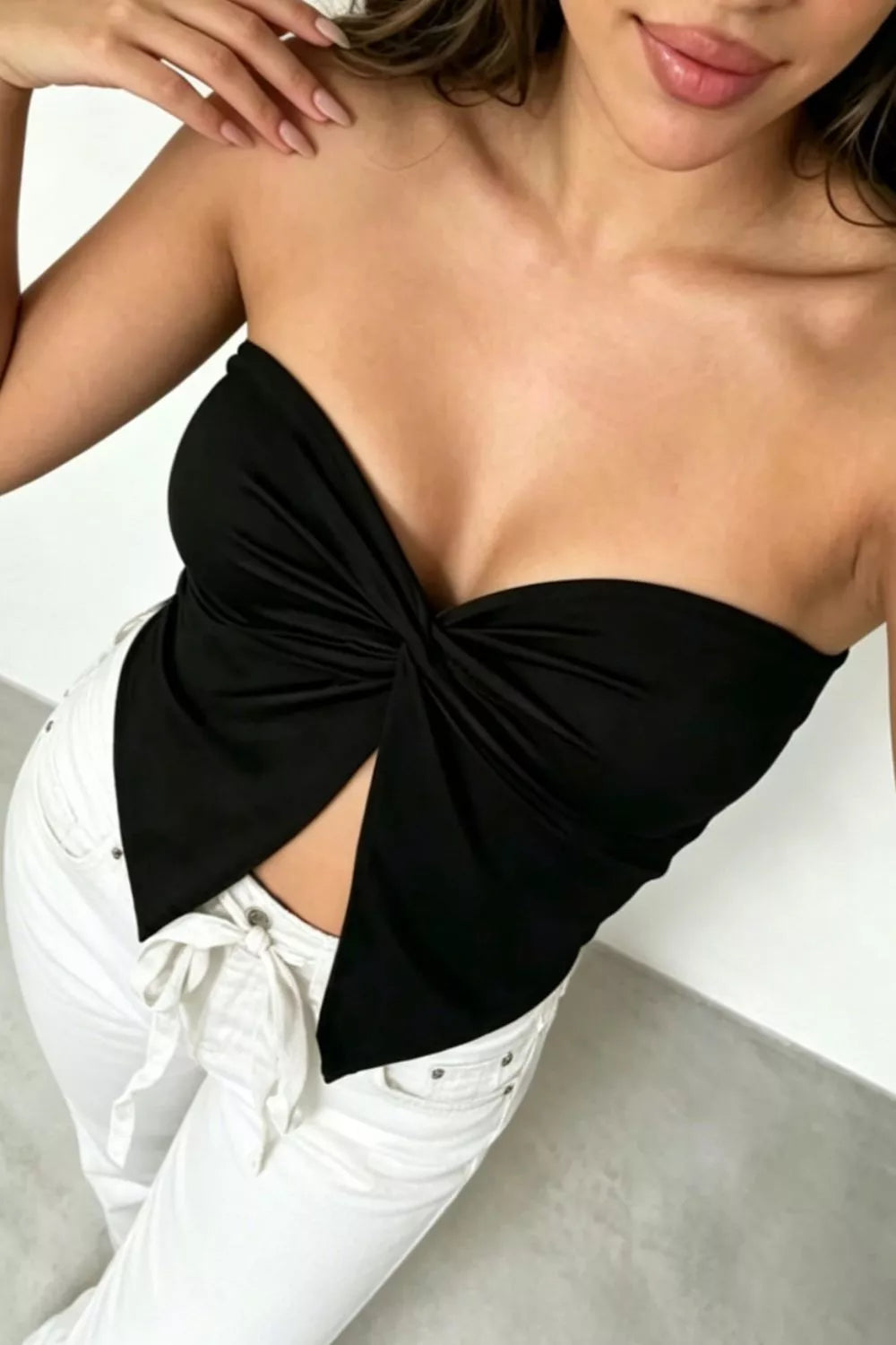 Twist Front Tube Top