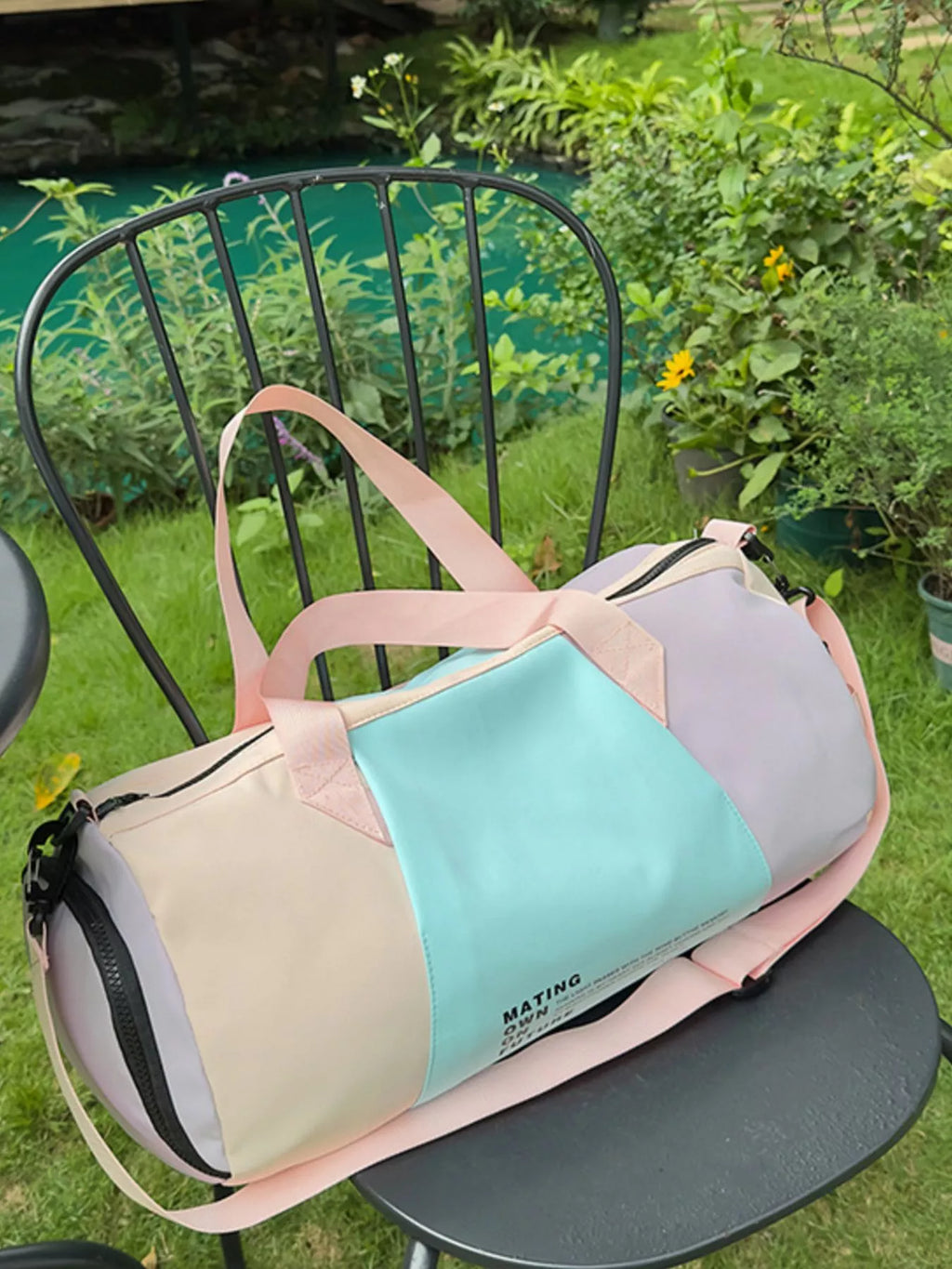 Color Block Duffle Bag