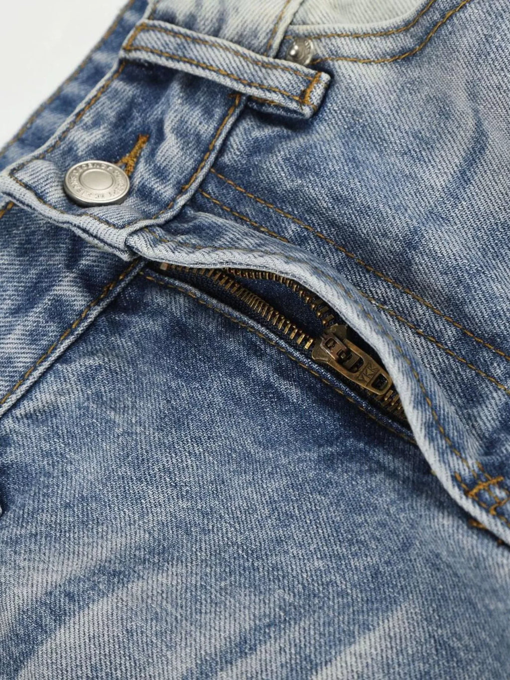 Men's Washed Wide Leg Jeans