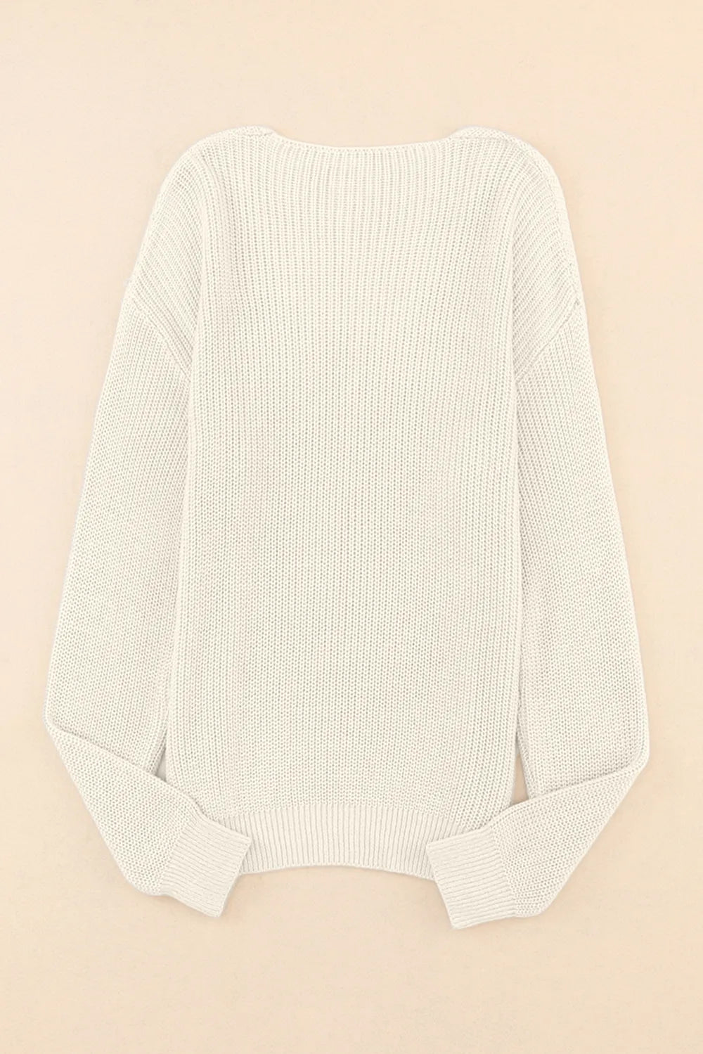 V-Neck Drop Shoulder Sweater