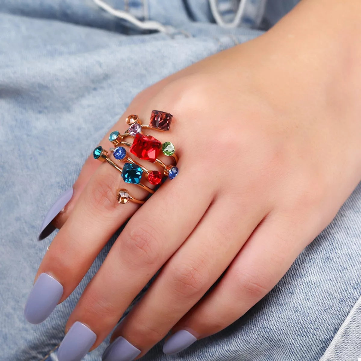 18K Gold-Plated Multi-Layered Ring