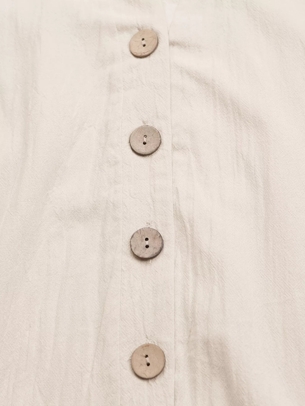 Button-Front Ruffle Hem Mini Dress