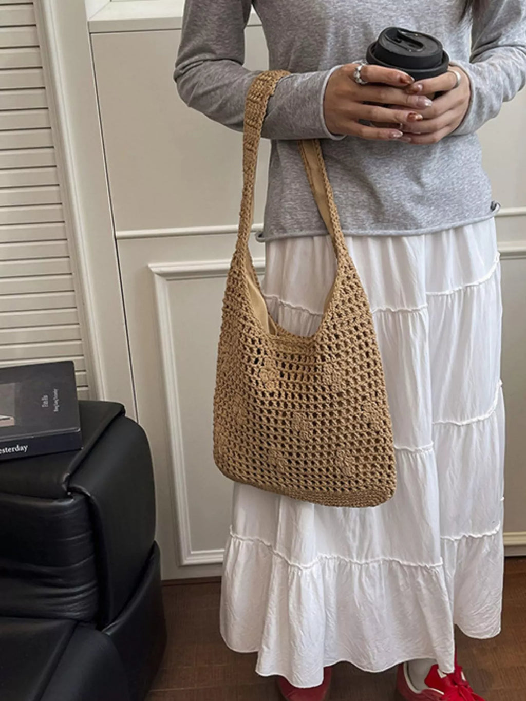 Knitted Crochet Shoulder Bag