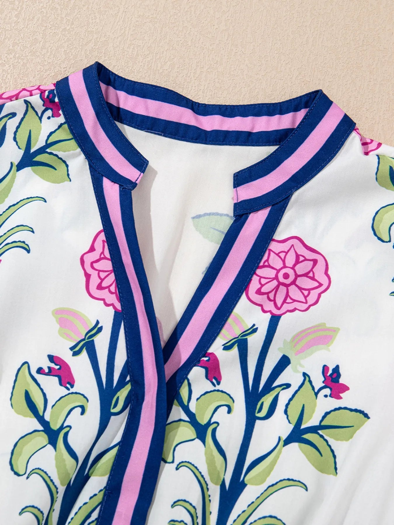 Printed Short Sleeve Midi Dress with Pockets