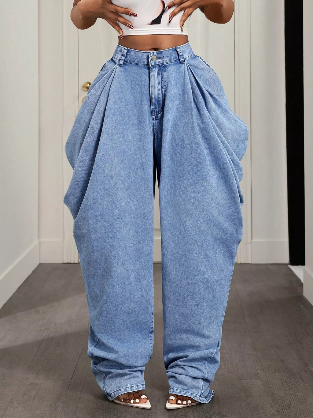 Baggy Ruched Jeans