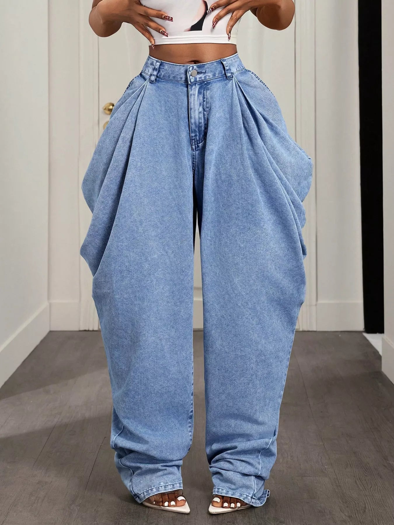 Baggy Ruched Jeans