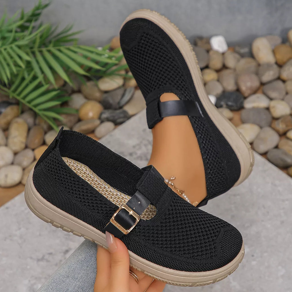 Round Toe Platform Slip-Ons