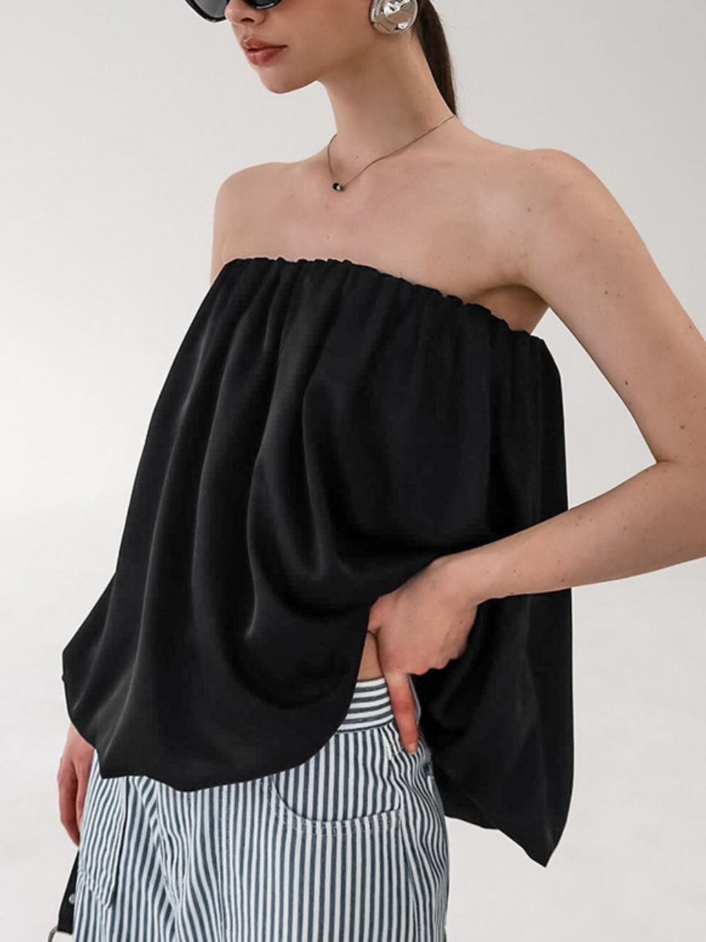 Bubble Hem Tube Top