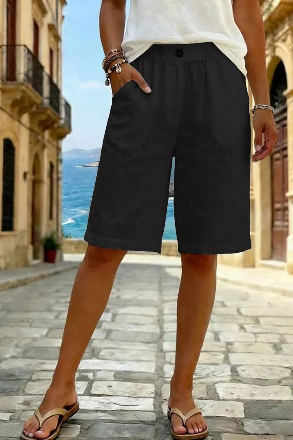 Elastic Waist Shorts