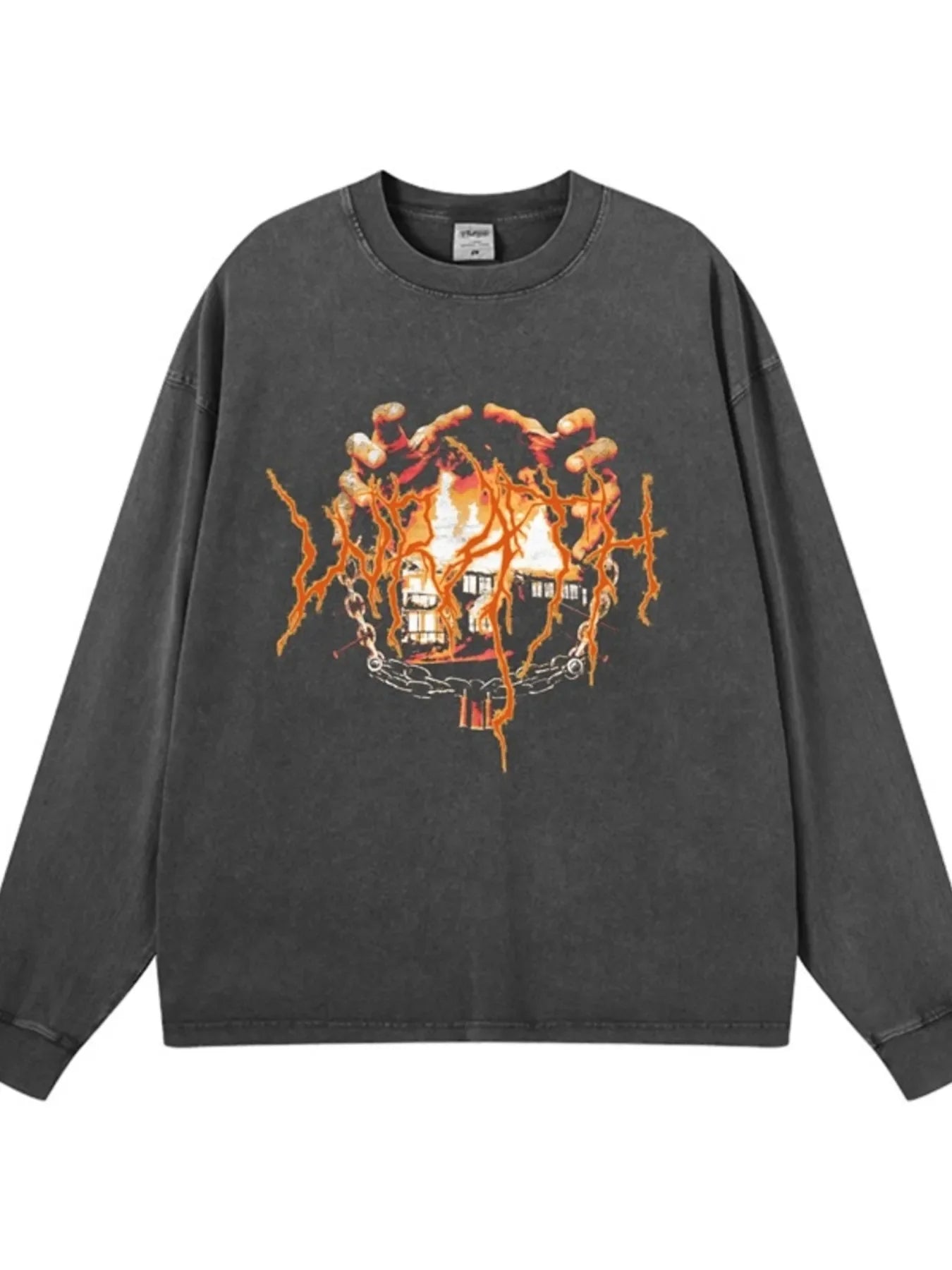 Men's Graphic Oversized Long Sleeve T-Shirt