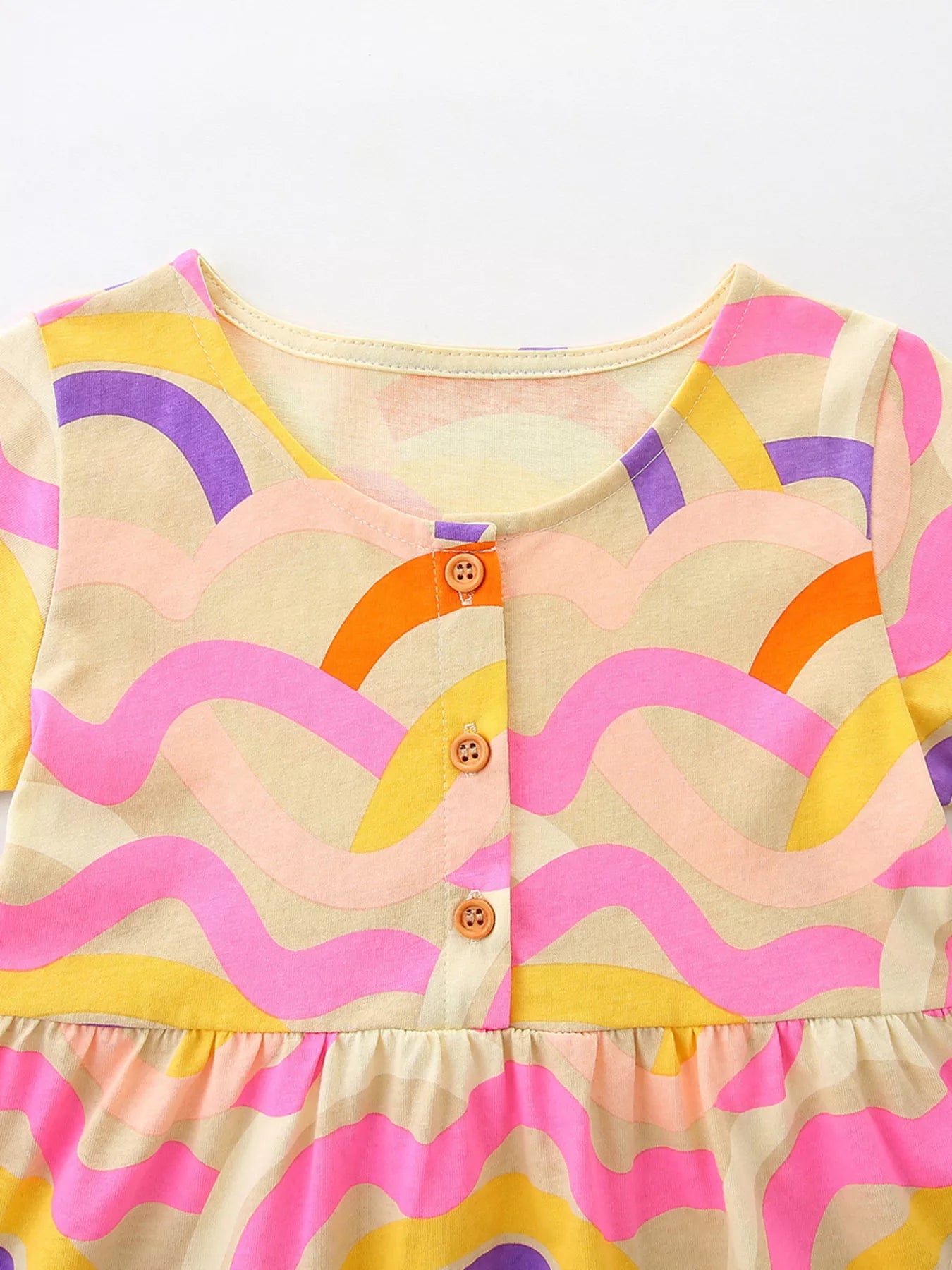 Children's Printed Button Front Dress