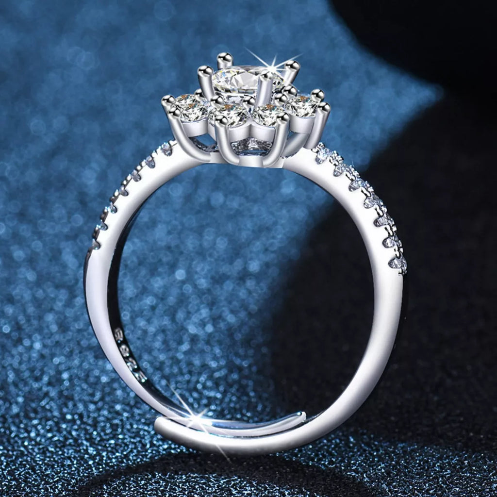1 Carat Moissanite 925 Sterling Silver Ring