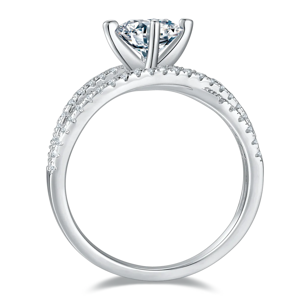 1 Carat Moissanite 925 Sterling Silver Ring