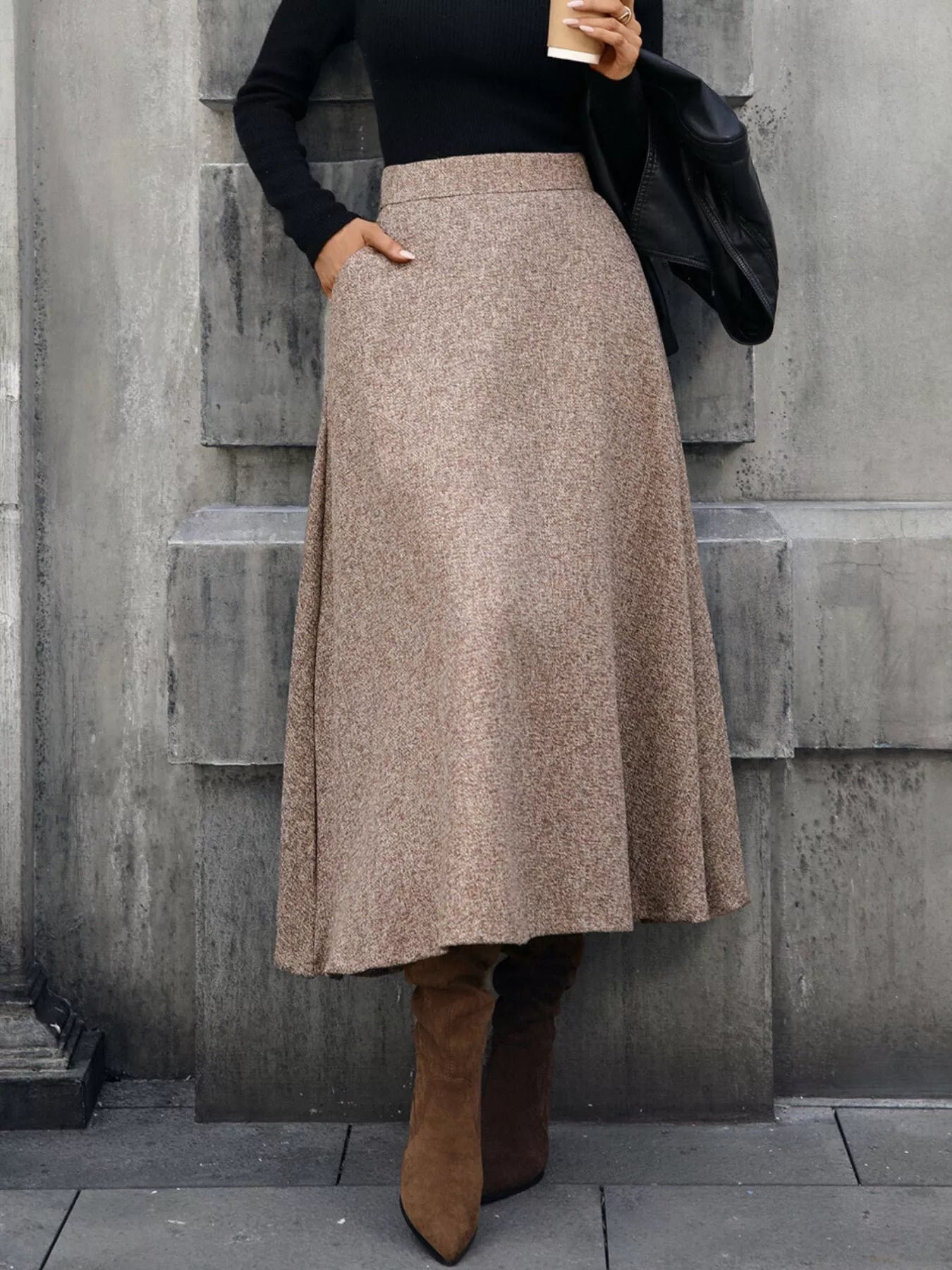 A-Line Midi Skirt