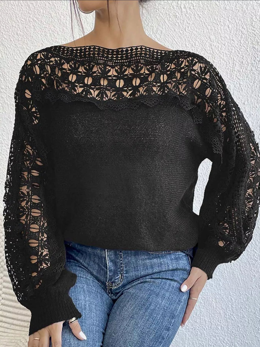 Crochet Long Sleeve Sweater