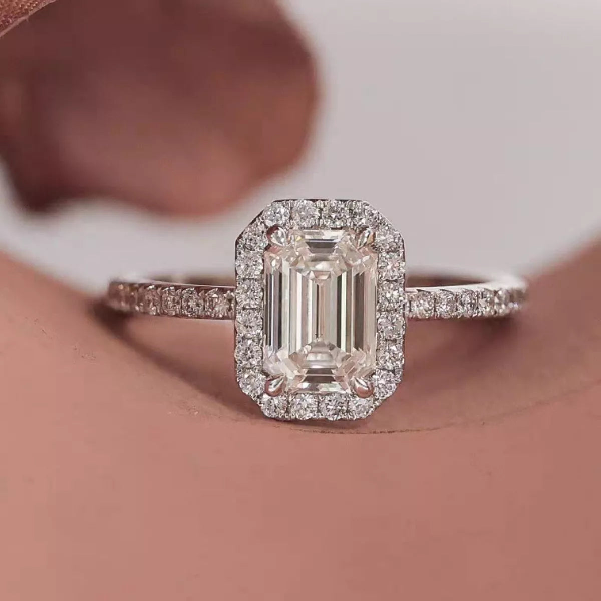 1 Carat Moissanite 925 Sterling Silver Ring
