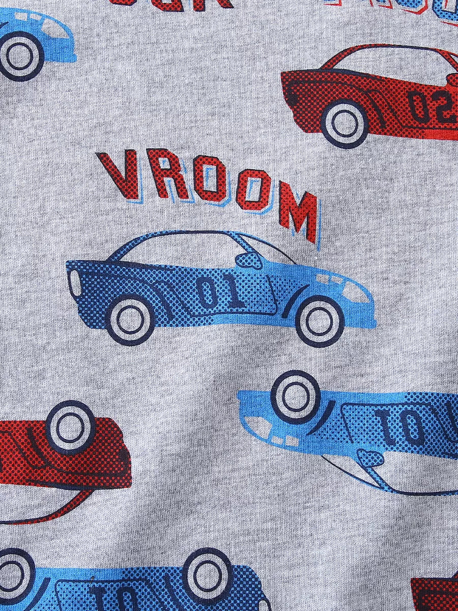 Children's Car Print Tee and Shorts Set
