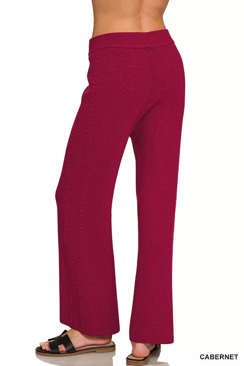 Zenana Viscose Round Neck Top & Pants Set