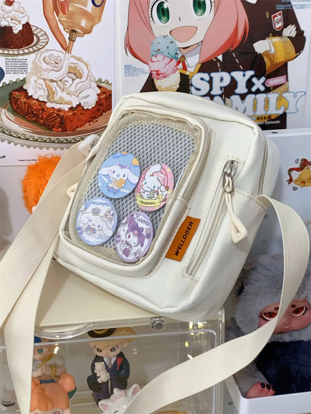 Badge Display Crossbody Bag