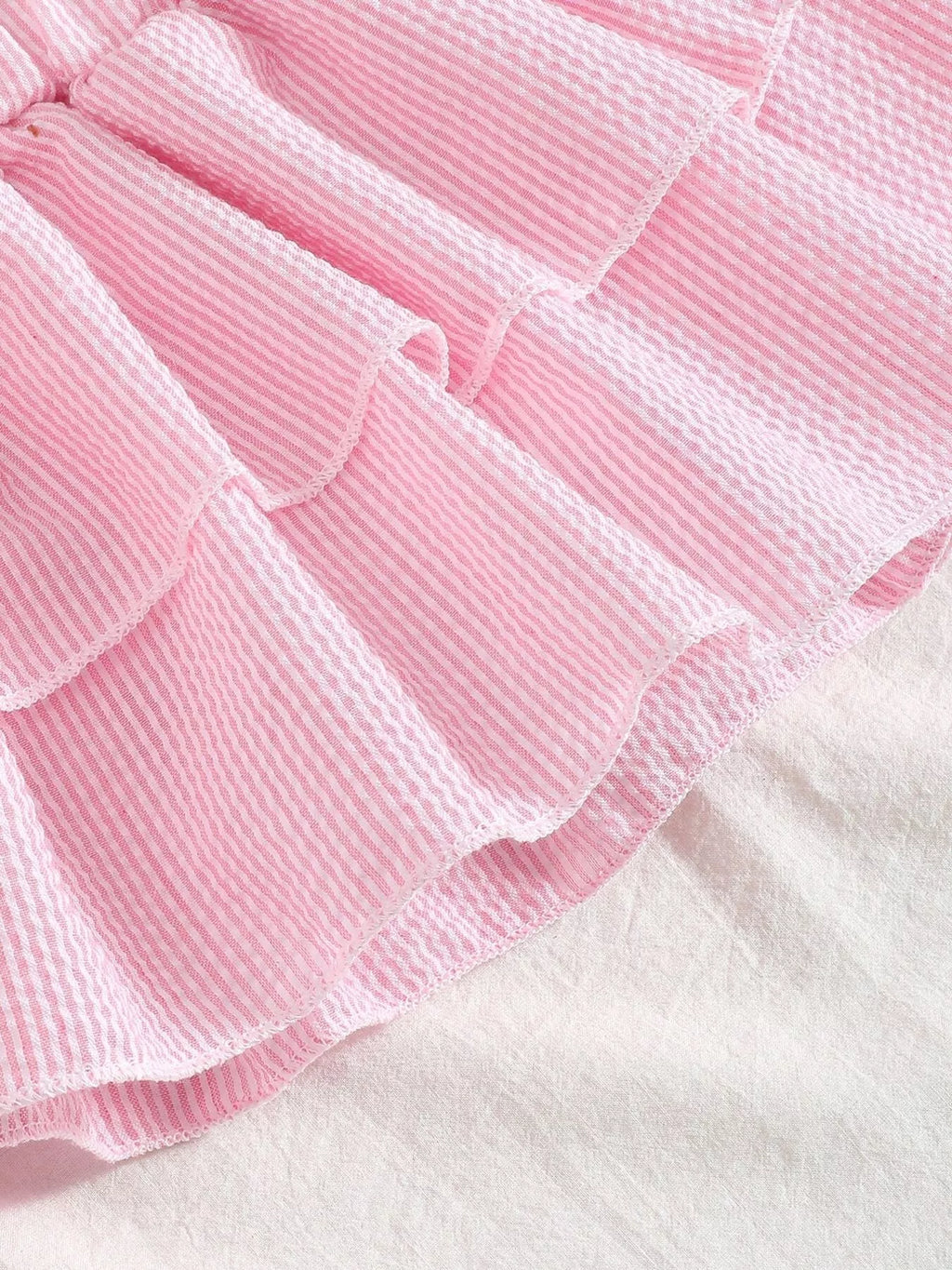 Children's Tie Strap Top & Layered Skirt Set