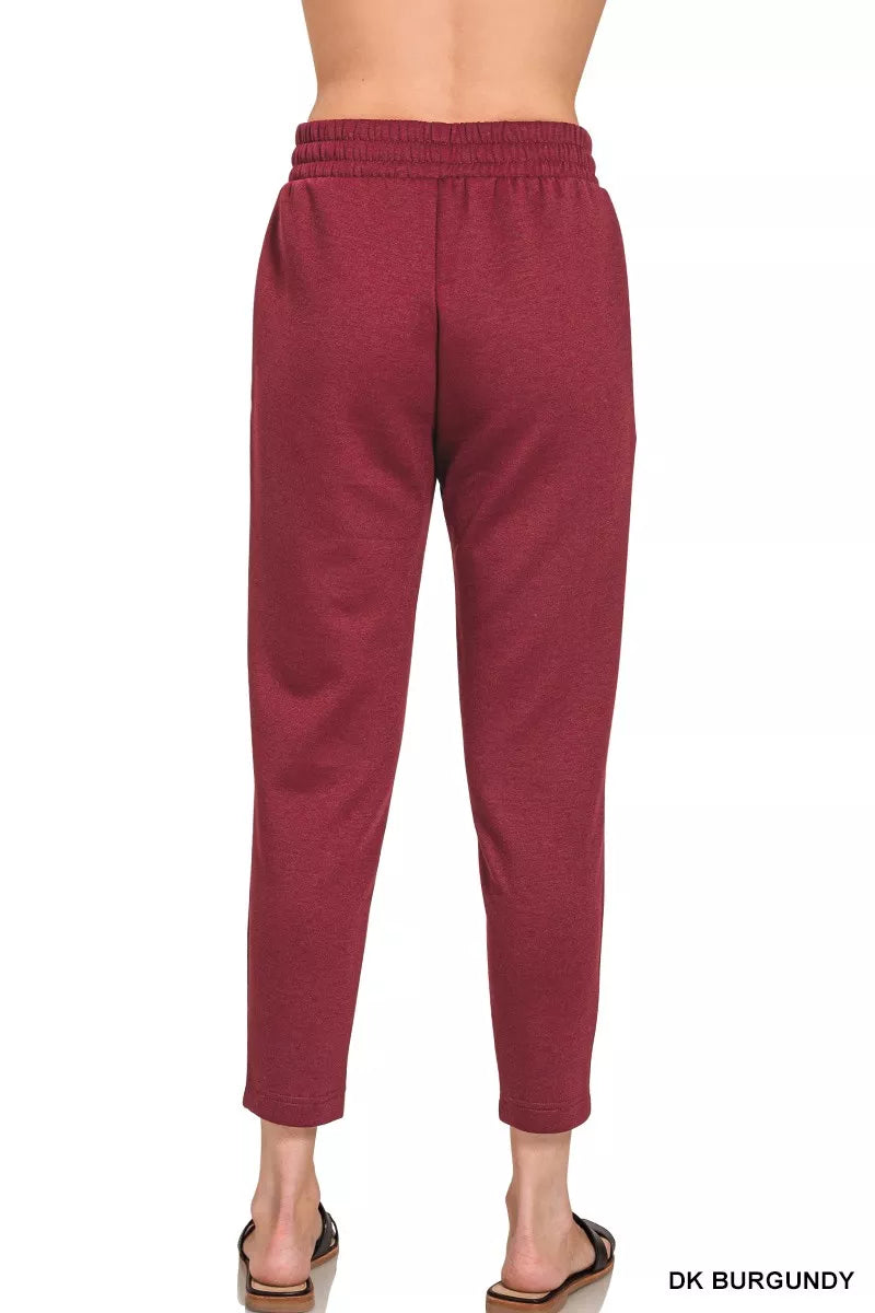 Zenana Scuba Capri Sweatpants with Pocket