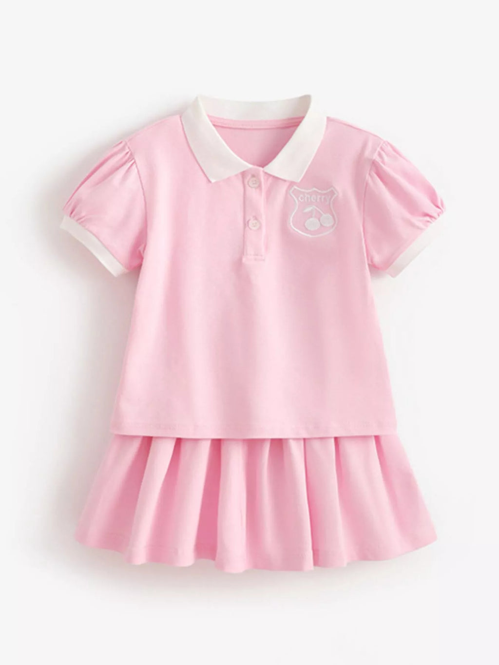 Children's Short Sleeve Polo and Skirt Set