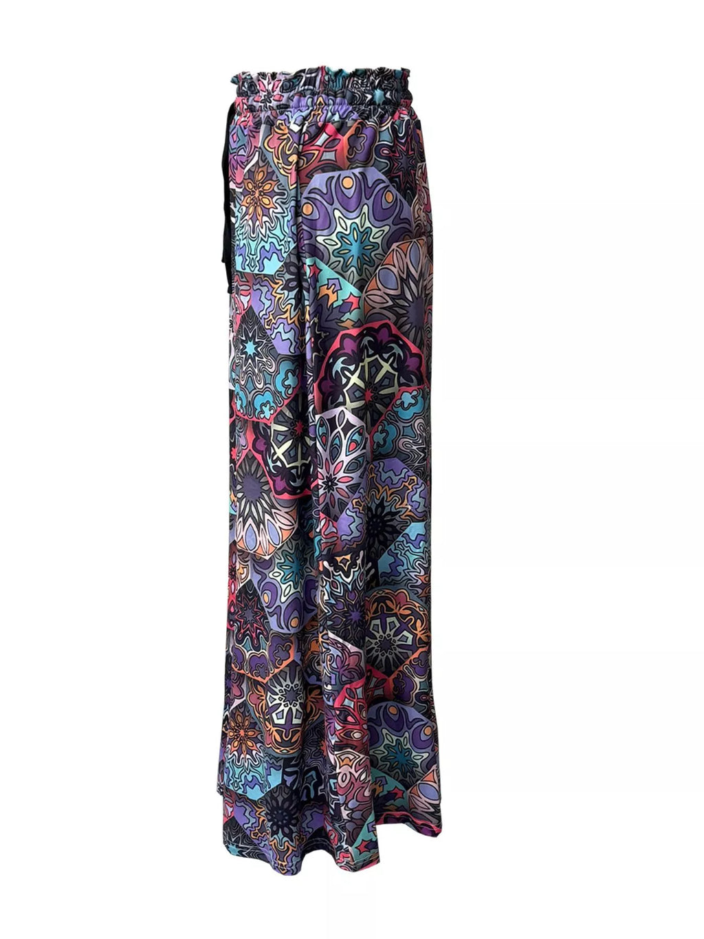 Printed Wide-Leg Pants