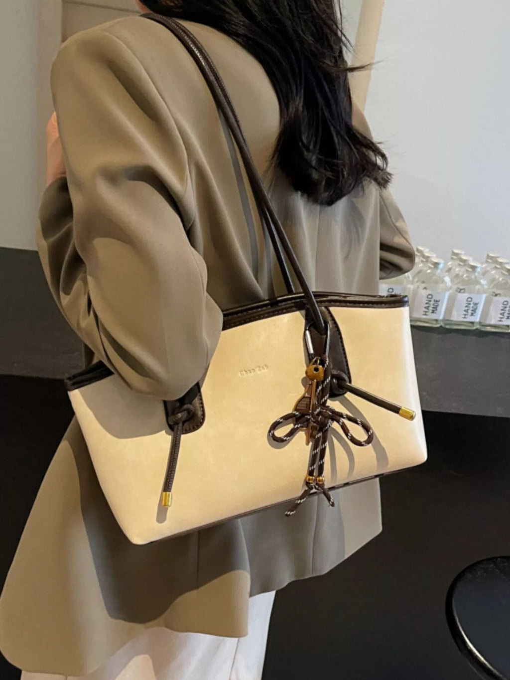 Two-Tone Shoulder Bag