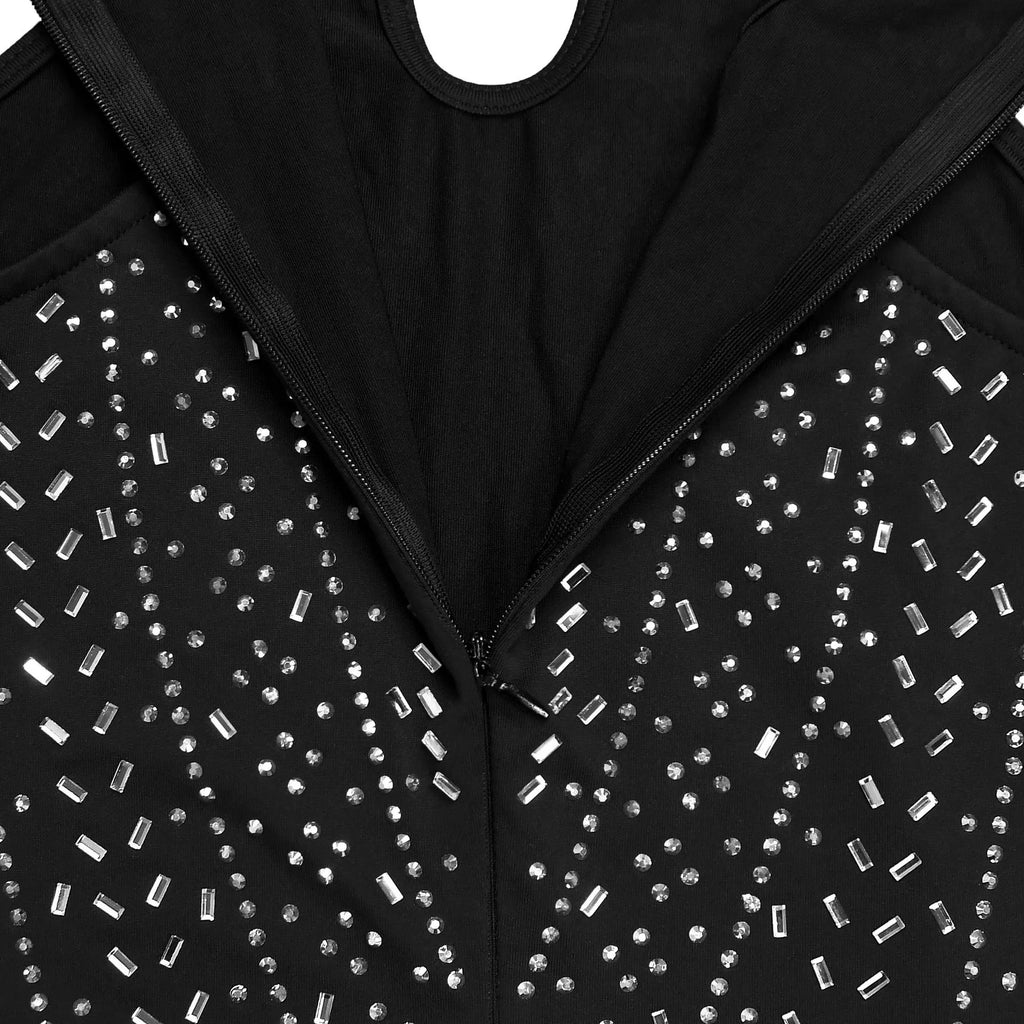 Sparkling Rhinestone Cutout Jumpsuit