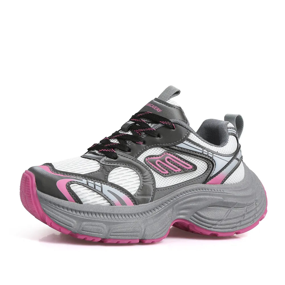 Letter Lace-Up Round Toe Athletic Shoes