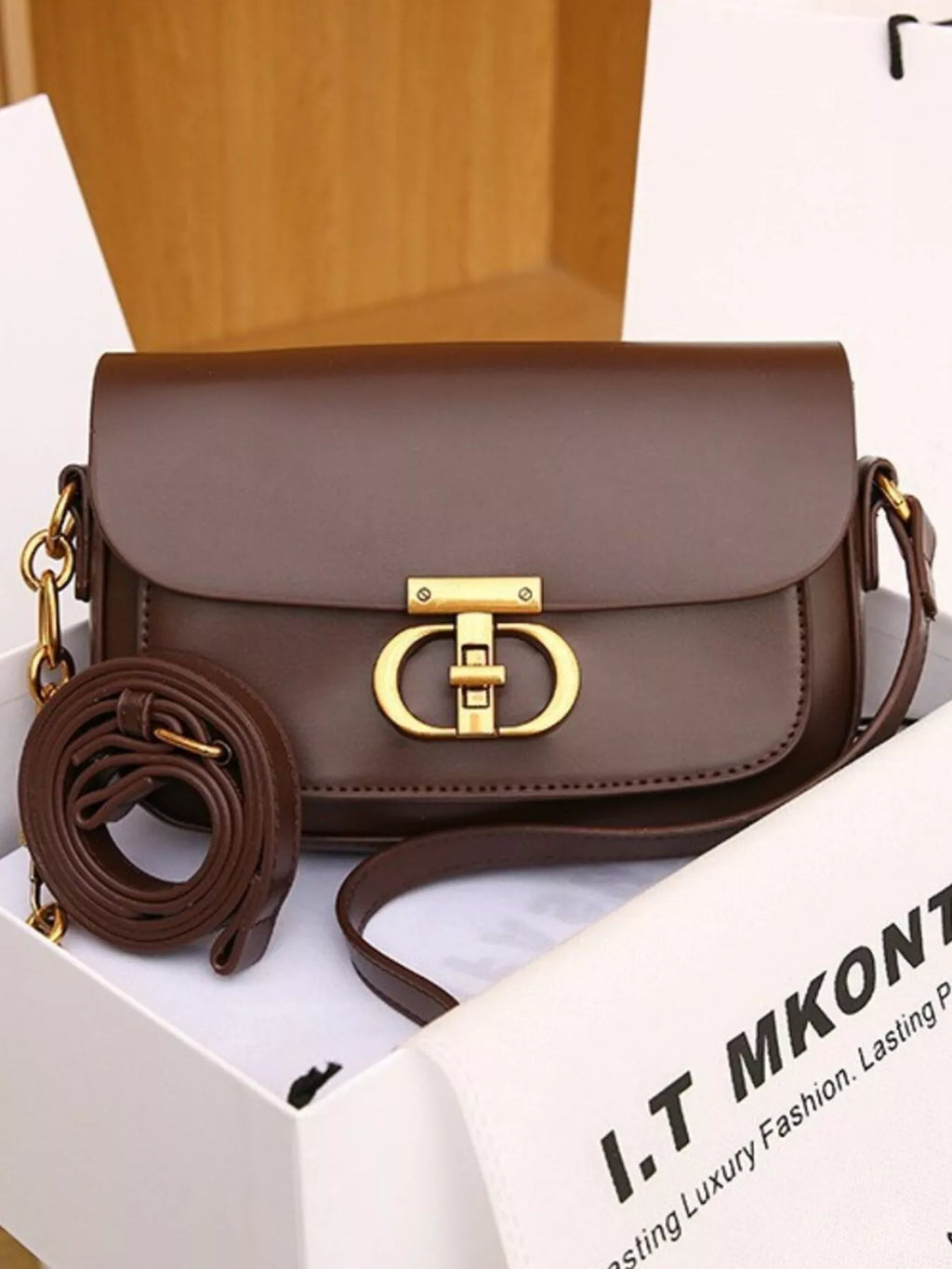 Leather Flap Shoulder Bag
