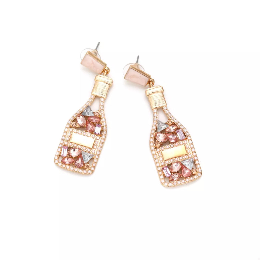 Champagne Bottle Drop Earrings