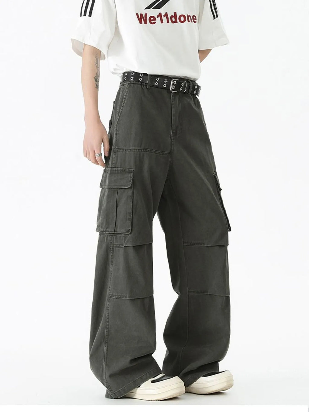 Men's Wide Leg Cargo Pants