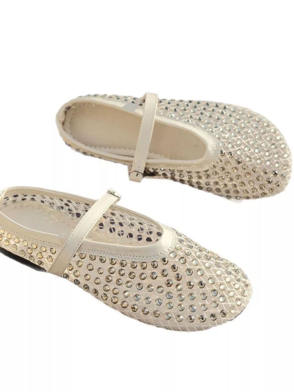Sparkling Mesh Ballet Flats Sandals