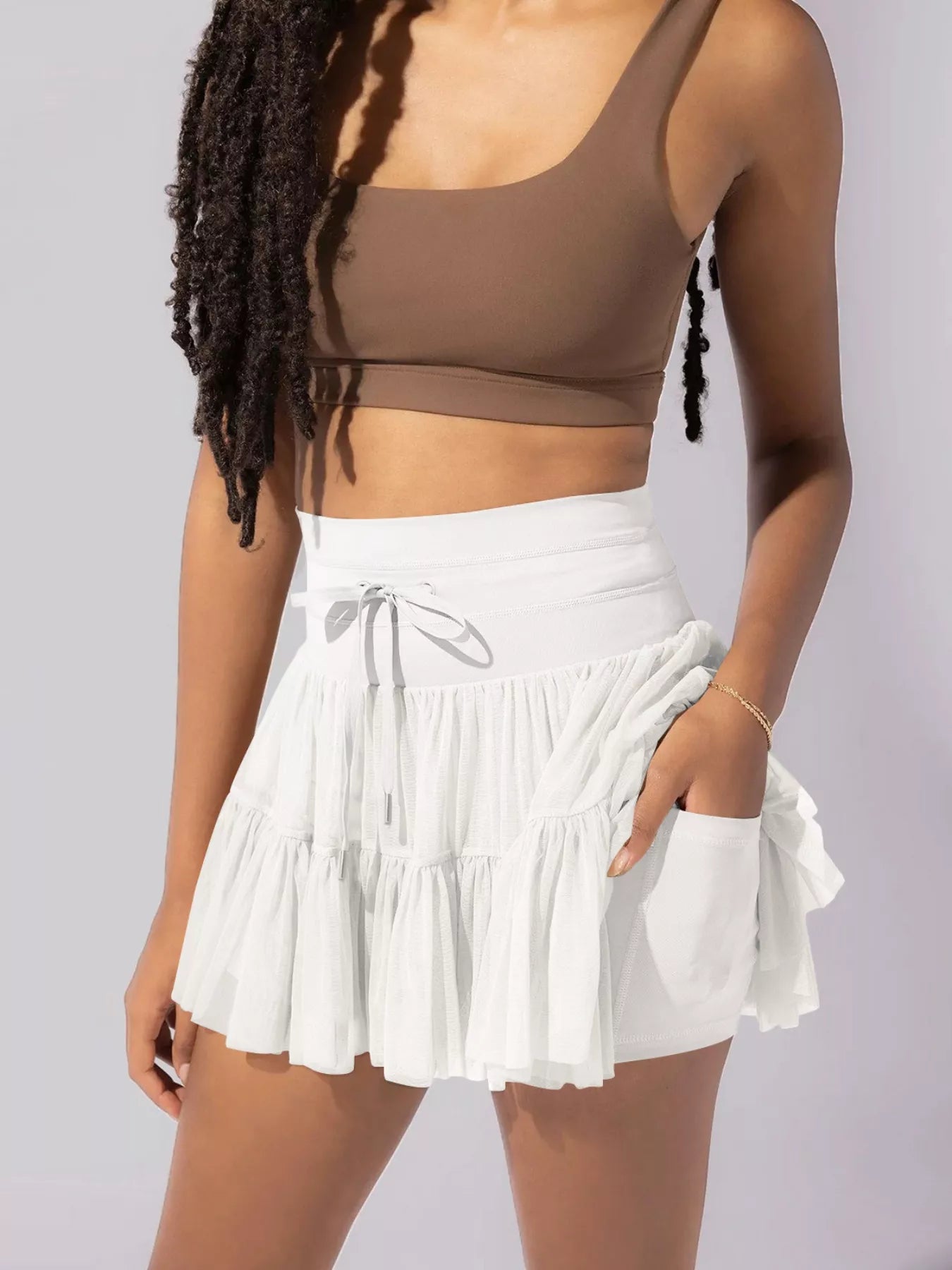 High Waist Skort with Pockets