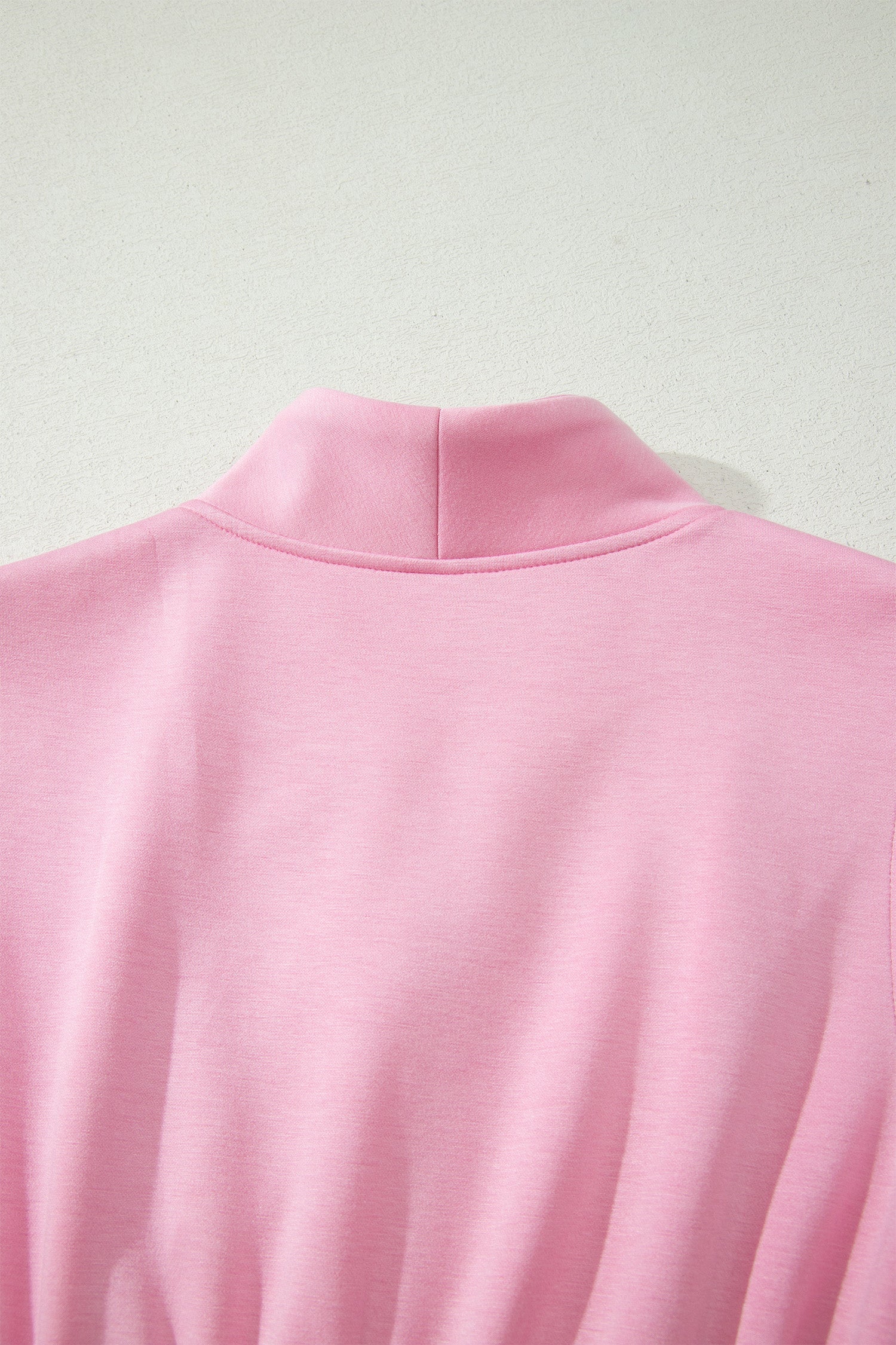 Solid Zip Up V-Neck Sleeveles Midi Dress