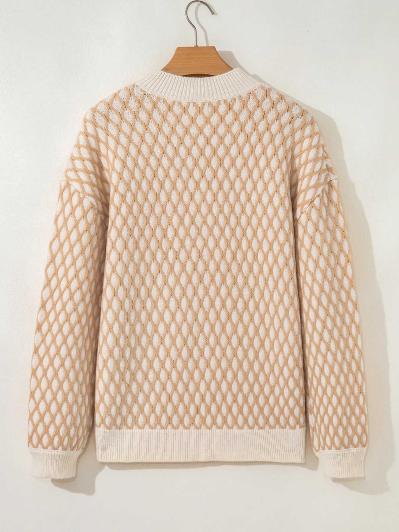 Textured Knit Mock Neck Sweater