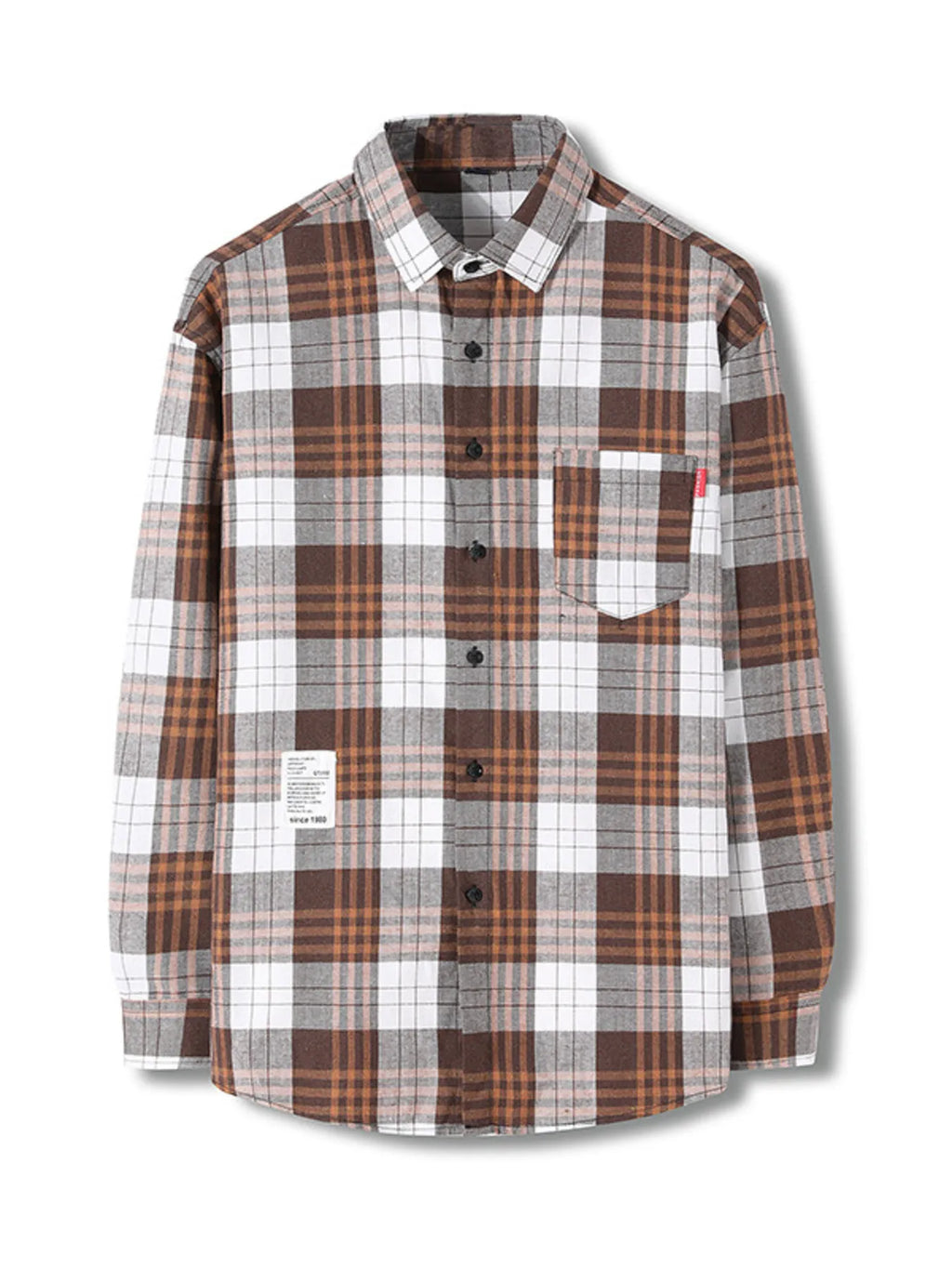 Men's Plus Size Classic Plaid Long Sleeve Shirt