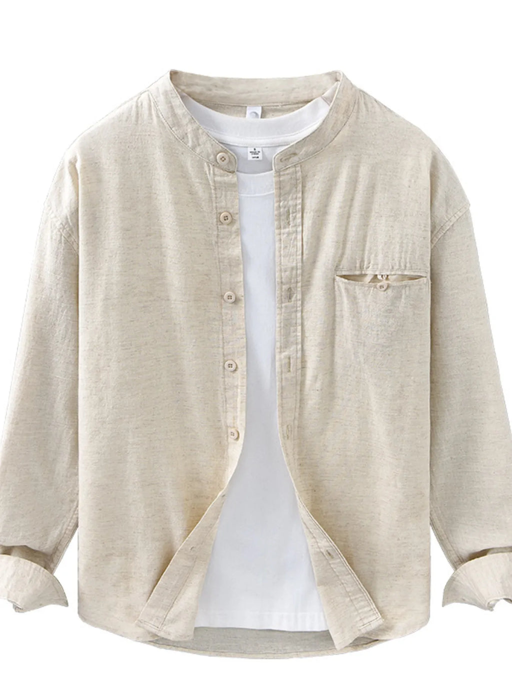 Men's Plus Size Casual Button Up Long Sleeve Shirt